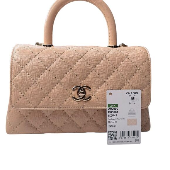 Chanel Medium Flap Bag With Top Handle 24K - Picture 12 of 14